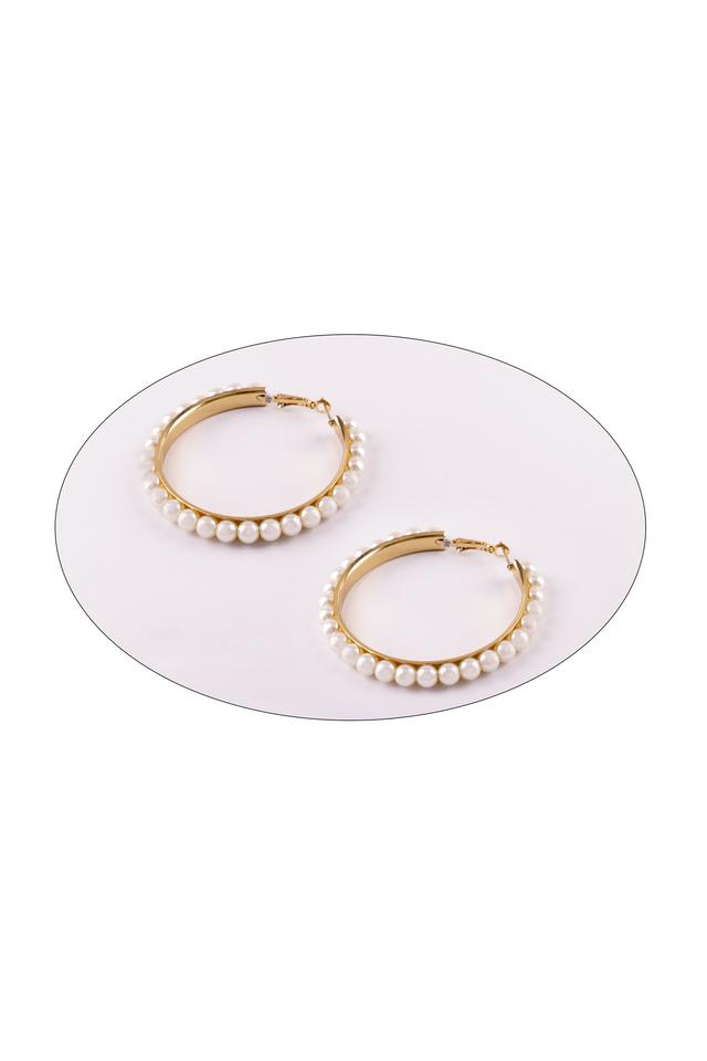 Gold Designer Bali Earrings With Pearls Border at Rs 1199/pair in Surat |  ID: 16900703930