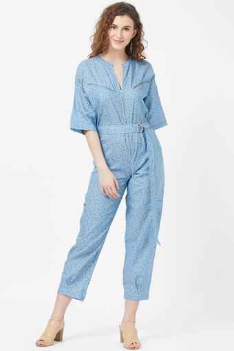 mandarin collar jumpsuit