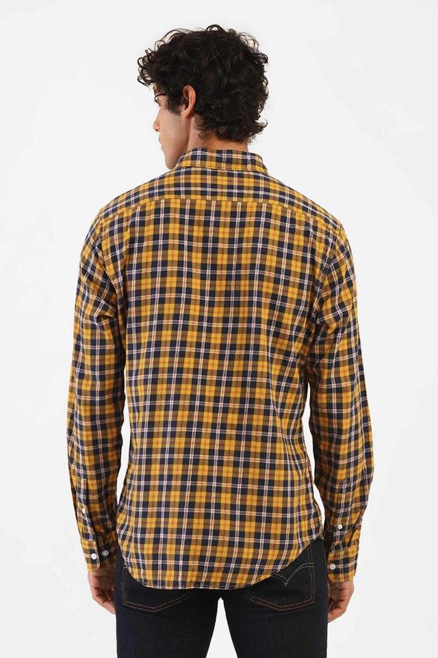 Levis yellow check hot sale shirt