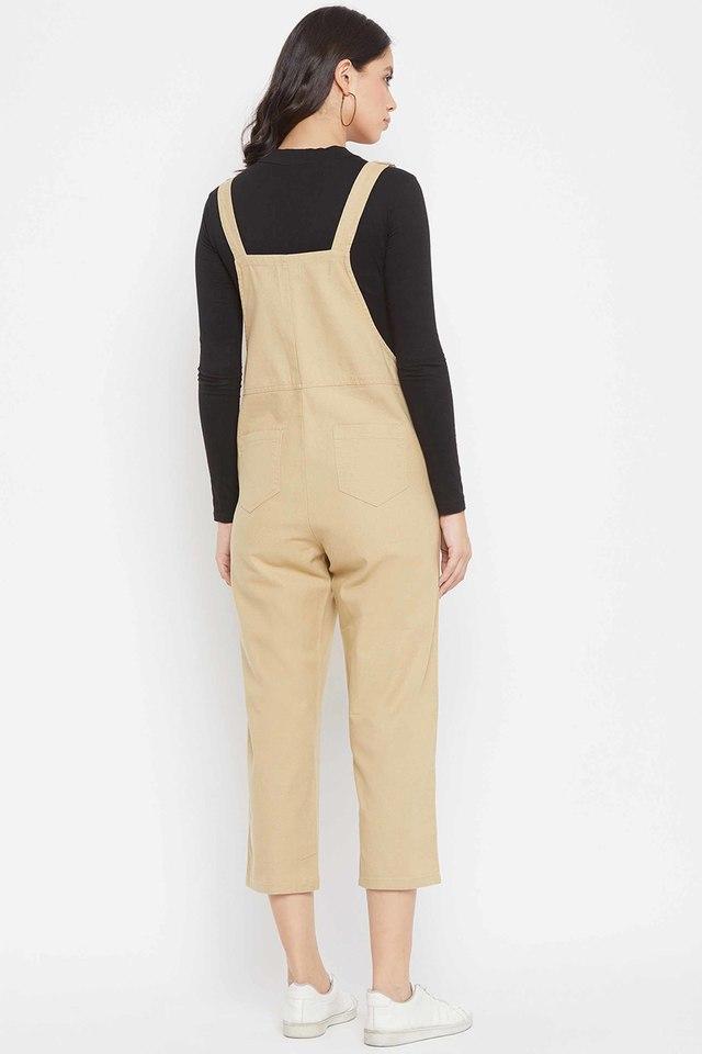 Beige cheap dungarees womens