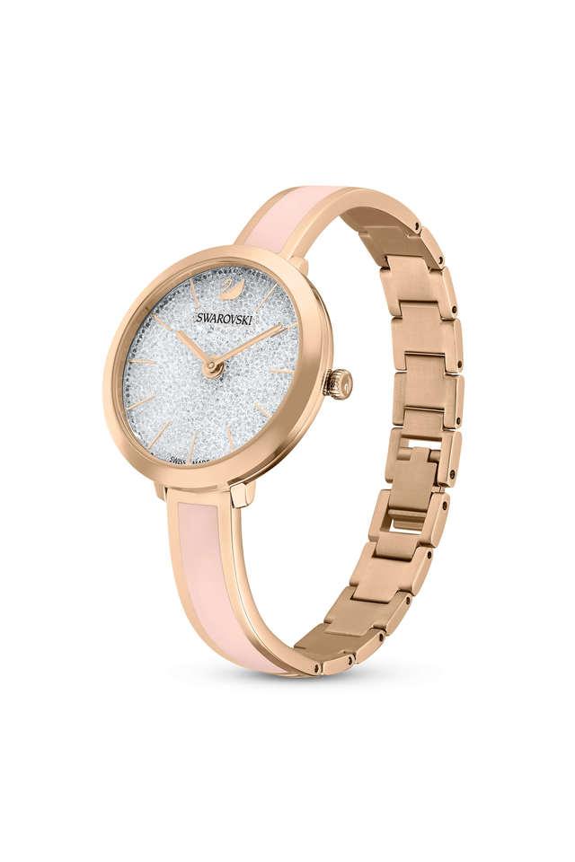 Swarovski crystalline clearance rose gold watch