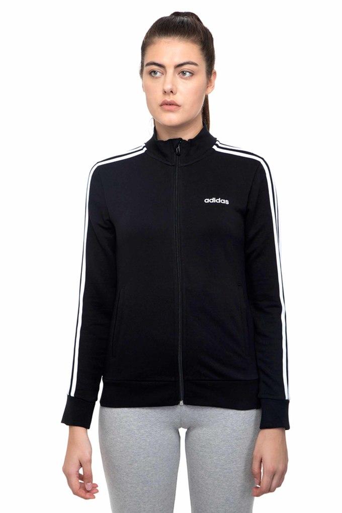 Buy ADIDAS Black Solid Round Neck Polyester Blend Womens