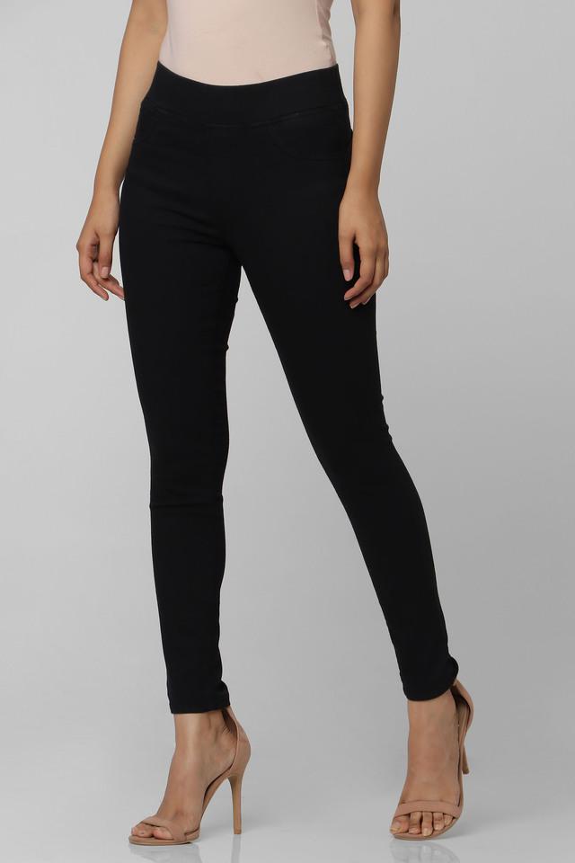 Buy LIFE Black Skinny Fit Ankle Length Cotton Lycra Women's Jeans