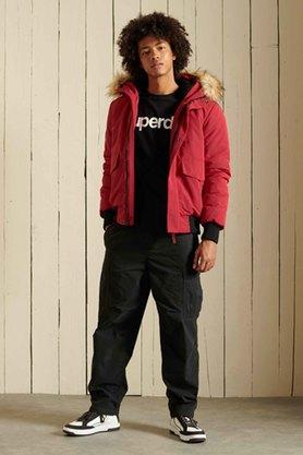 Buy SUPERDRY Red Solid Polyester Regular Mens Jacket Shoppers Stop