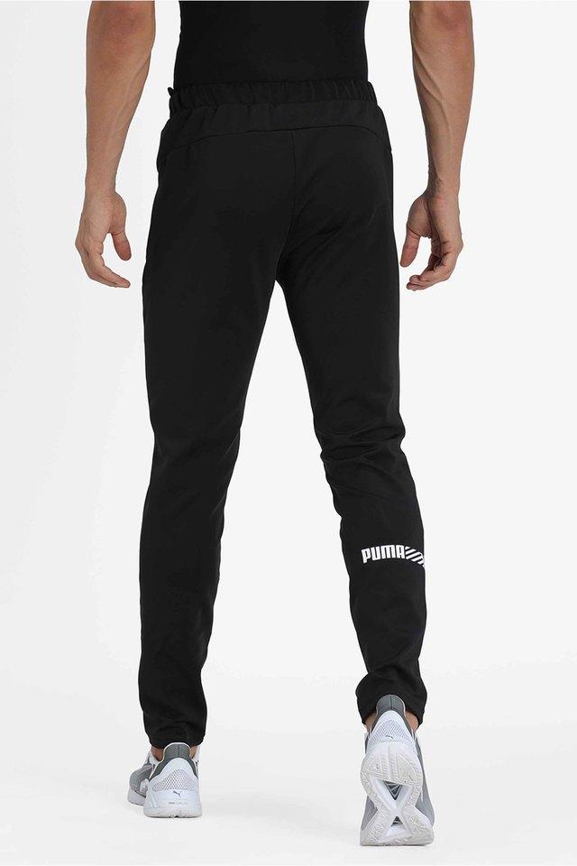 Male Polyester Puma Sports Track Pants Solid Black