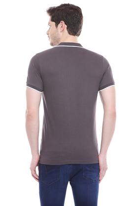 Buy GAS Grey Mens Solid Polo T Shirt Shoppers Stop