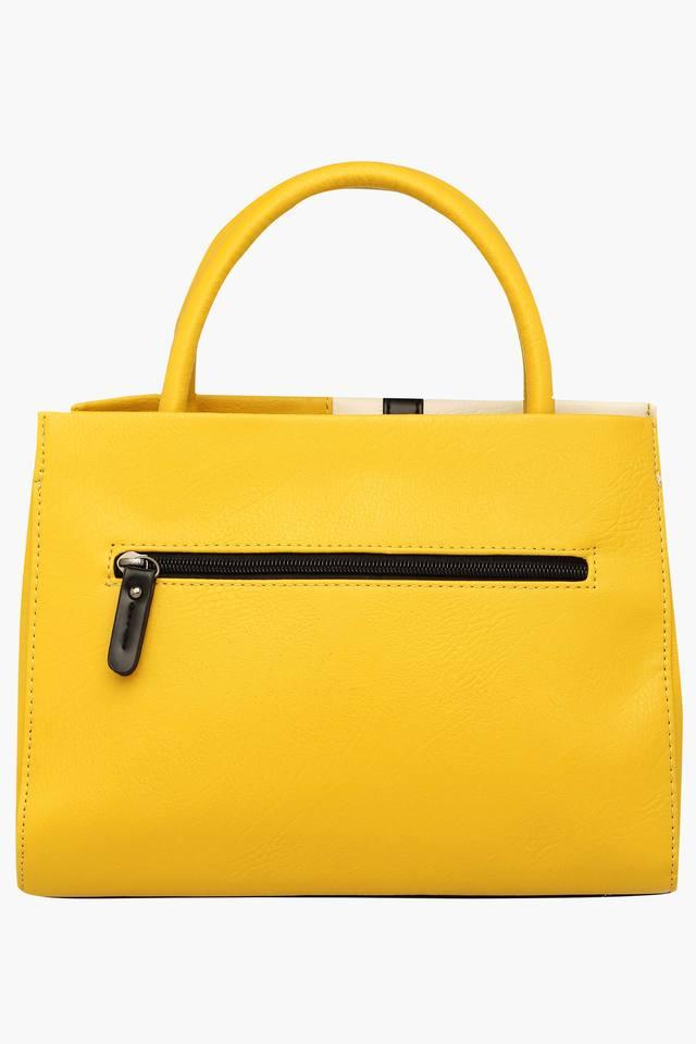 Buy CAPRESE Yellow Womens Mindy Zipper Closure Satchel Shoppers Stop