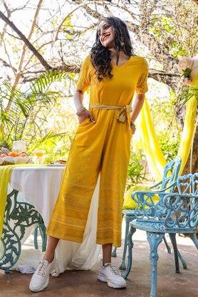 Womens best sale mustard jumpsuit