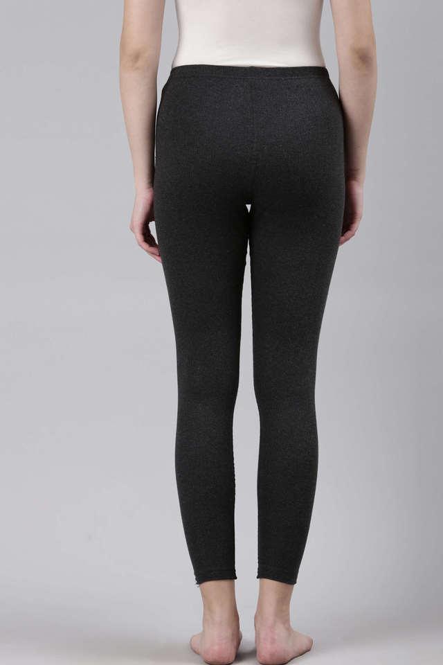 Buy FASO Solid Cotton Slim Fit Women's Thermal Leggings