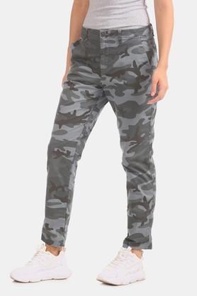 Grey Camo Wide Leg Cargo Trousers  PrettyLittleThing