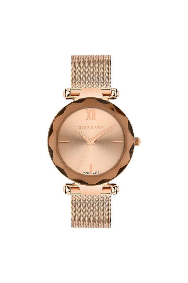 Buy GIORDANO Womens 33.5 mm Rose Gold Dial Mesh Analog Watch GZ 60042 22 Shoppers Stop