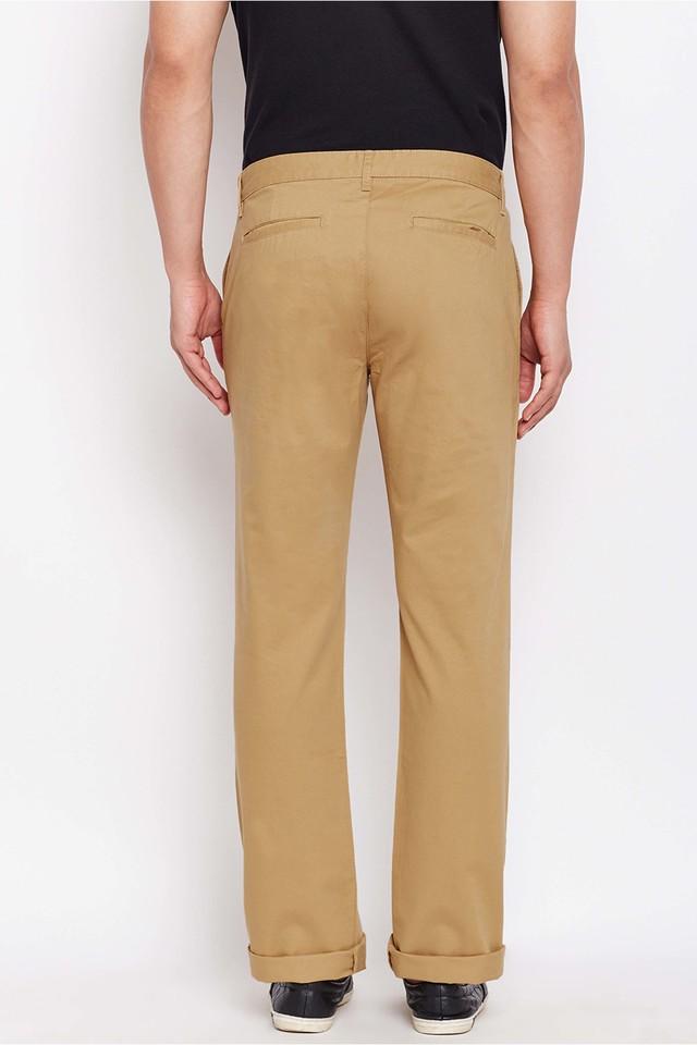 Buy Men Green Mid Rise Striped Regular Fit Pants Online In India