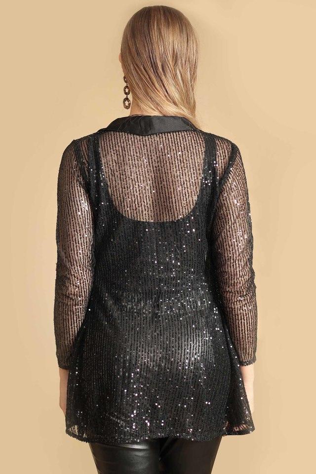 Sequin long shrug sale