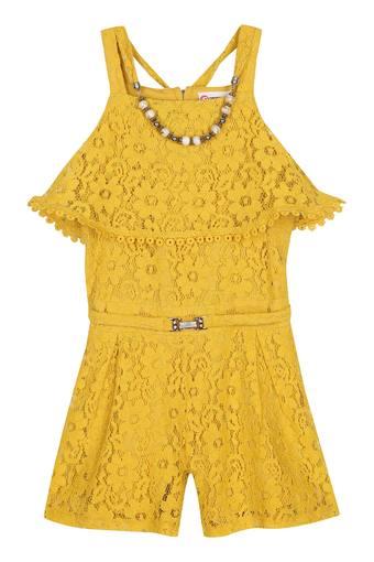 girls mustard jumpsuit
