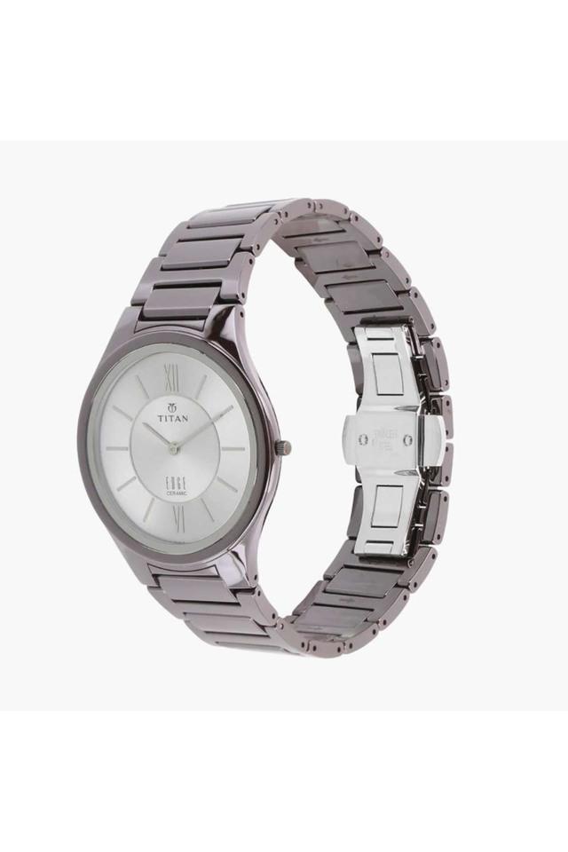 Titan edge silver online watch