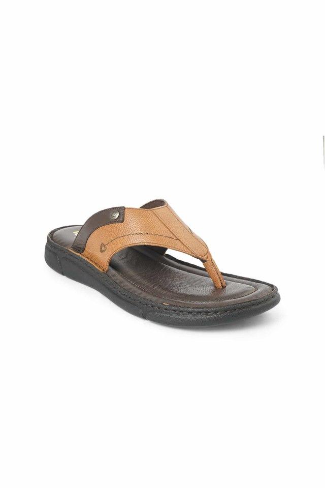 ID Men's Regular Tan Thong Sandals