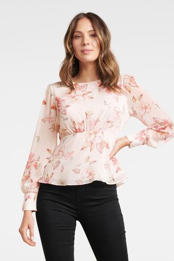 Buy Forever New Womens Fit And Flare Silhouette Rae Long Sleeve Blouse Shoppers Stop