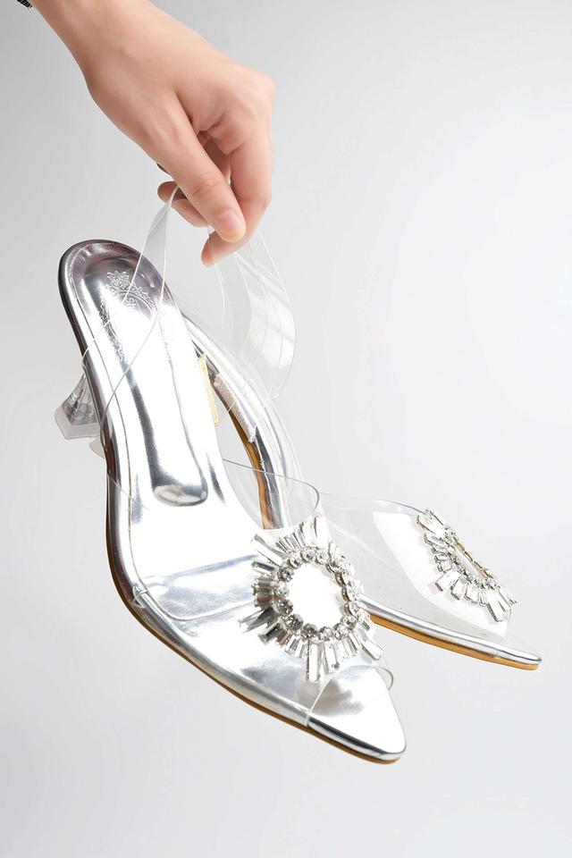 SHOETOPIA -  Silver Grey Sandals - Main