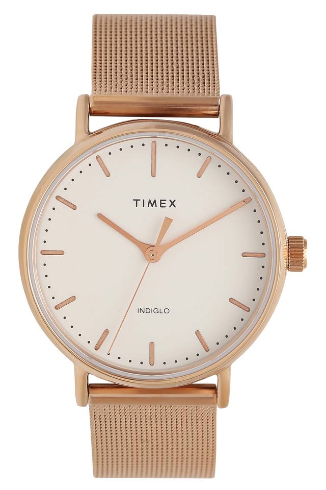 Buy TIMEX Womens Indiglo White Dial Metallic Analogue Watch - TW2R26400 |  Shoppers Stop