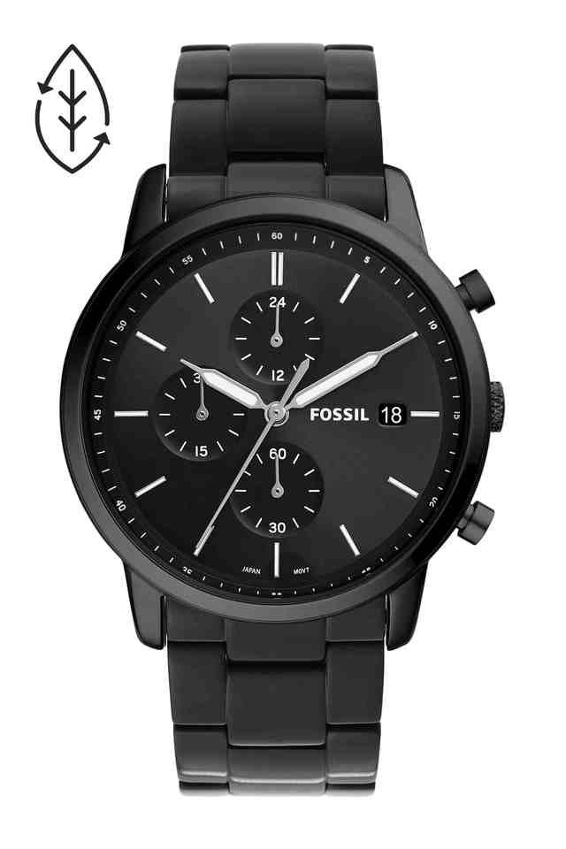 Black stainless steel watches for men sale