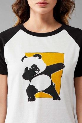 Savage Panda Women Oversized Printed T-Shirt