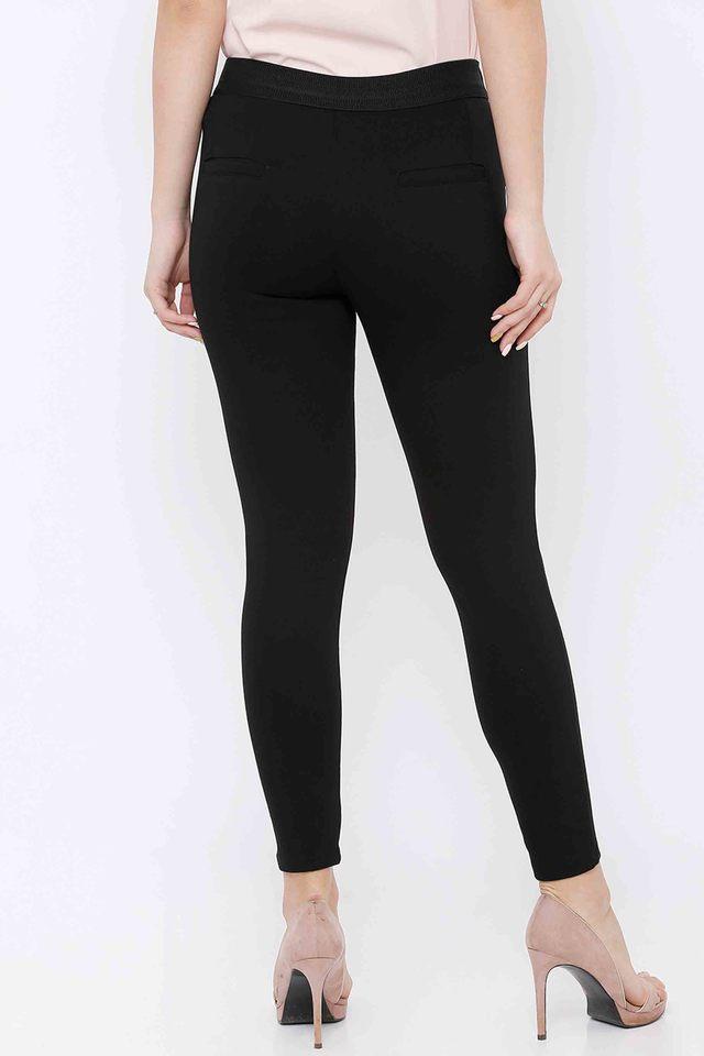 Buy KRAUS Black Skinny Fit Ankle Length Rayon Blend Womens Jeggings