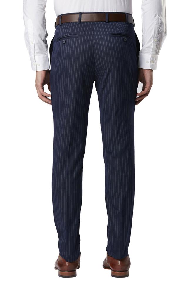 TechPro Slim Fit B-91 Formal Navy Solid Trouser - Bentley