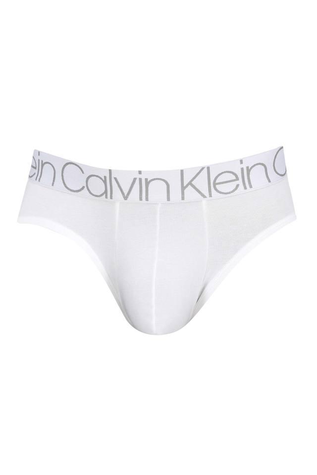 Buy CALVIN KLEIN White Mens Solid Briefs