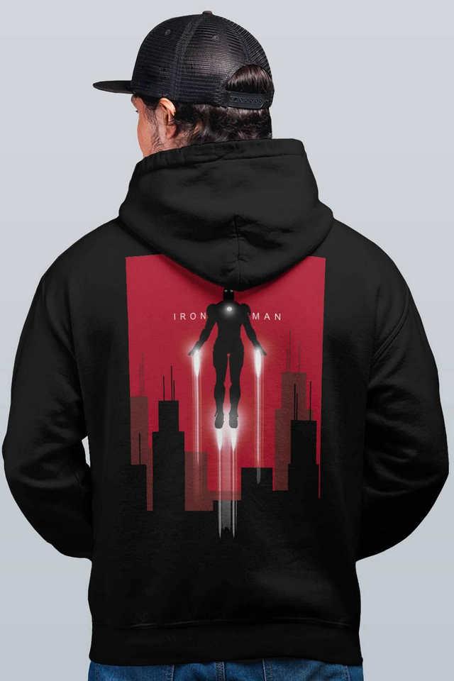 Buy MACMERISE Black Rise Of Iron Man Mens Hoodie Shoppers Stop