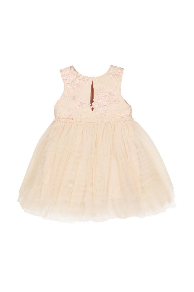 Girls Pink Flower Twofer Dress