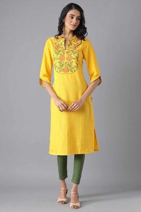 Plain yellow kurti matching leggings sale