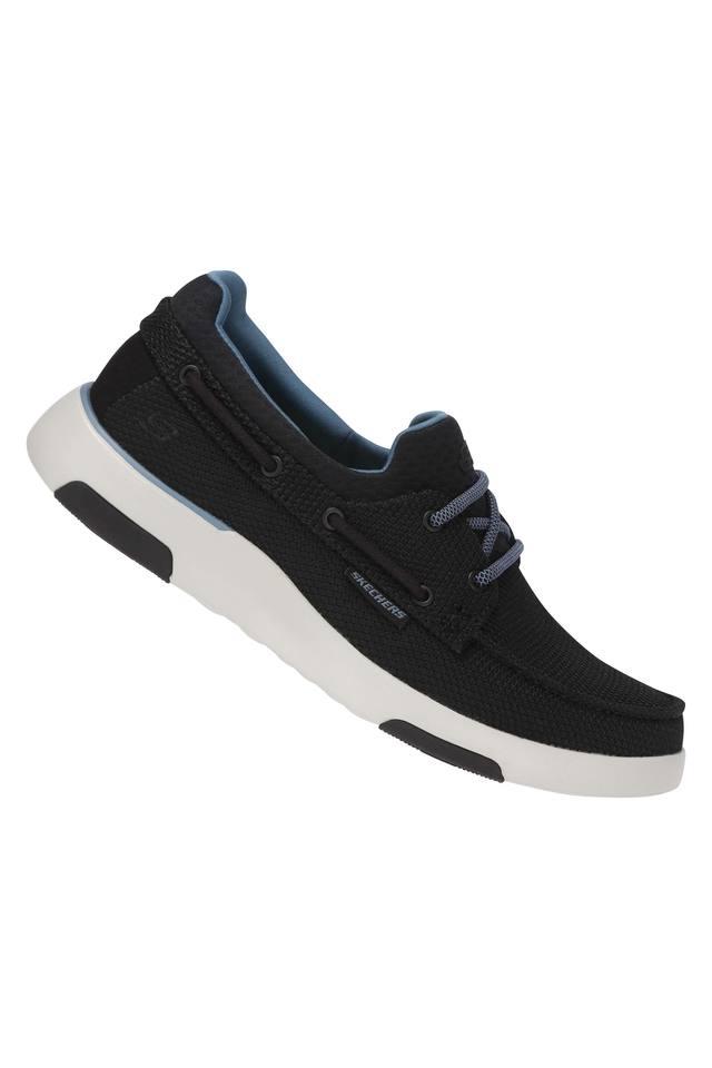 skechers boat shoes black