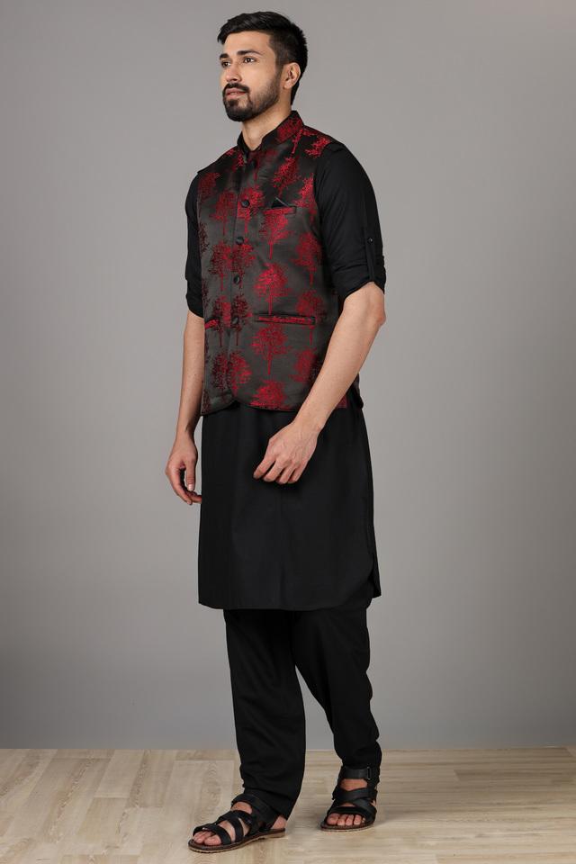 BANDEYA -  Black Nehru Jackets - Main