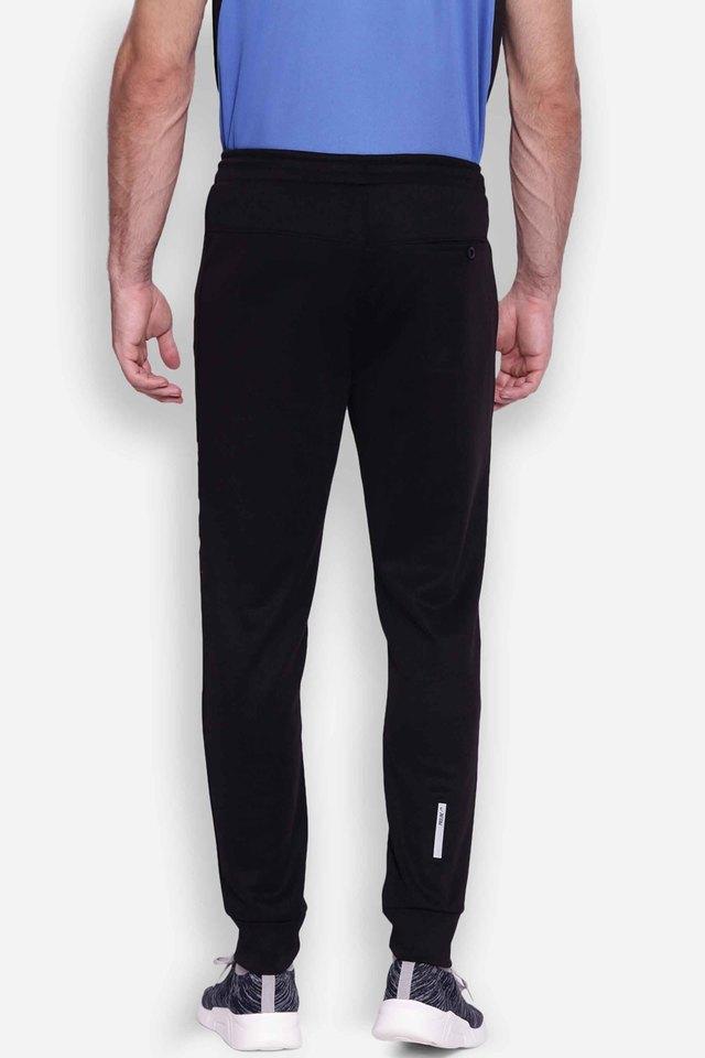 Black graphic online joggers