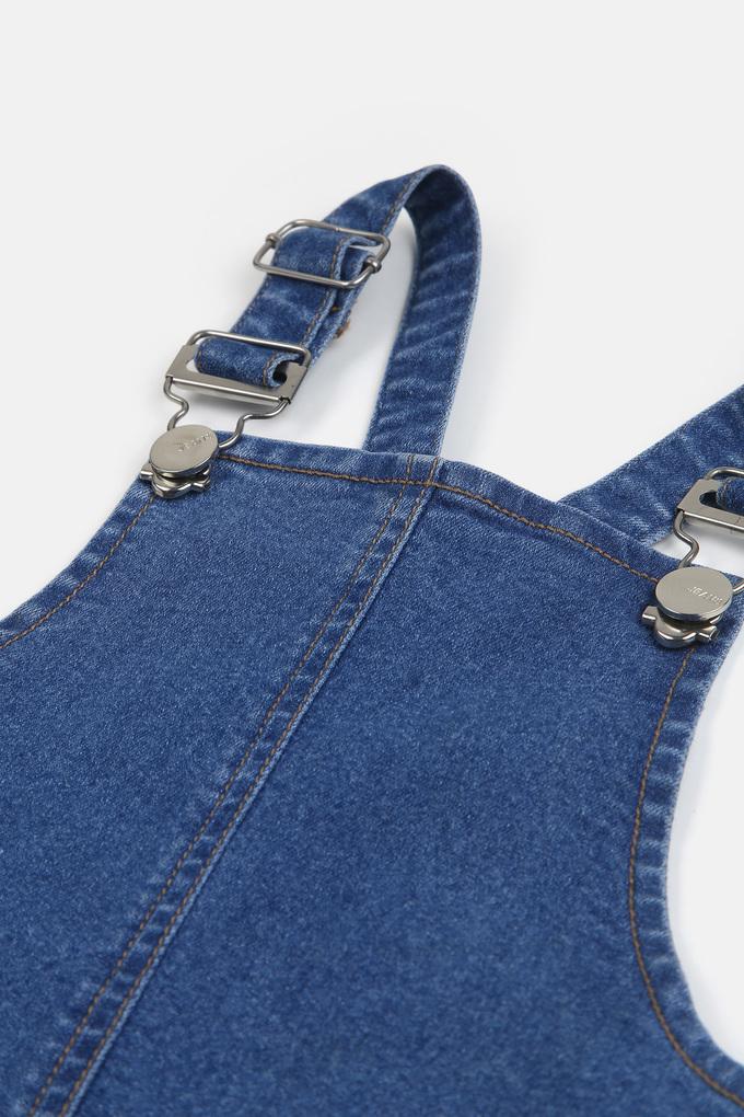 Party Wear Plain Baby Girl Blue Dungarees at best price in Mumbai