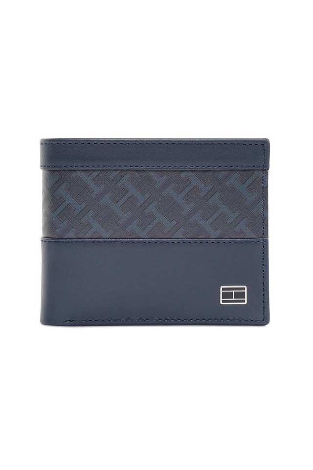 Buy TOMMY HILFIGER Navy Printed Leather Casual Men Global Coin Wallet Shoppers Stop