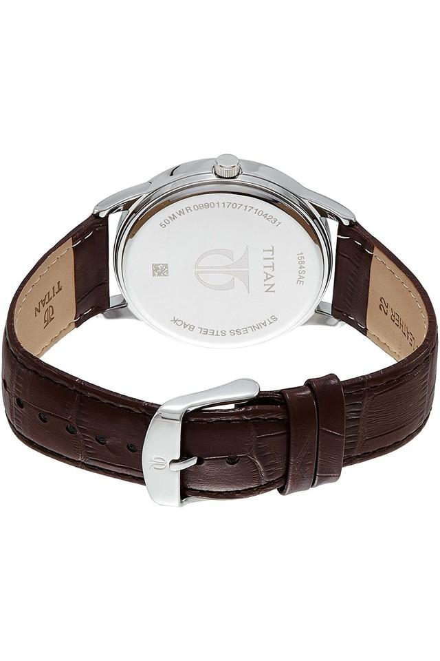 Analogue Leather Couple Watches 15842481SL01