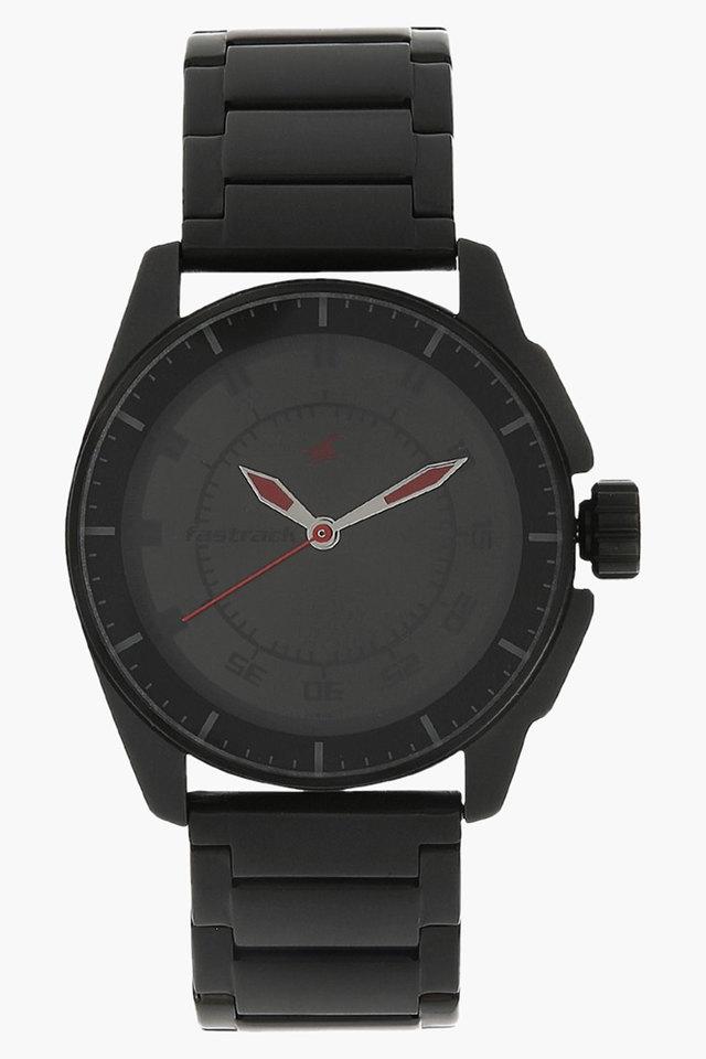 Fastrack black metal hot sale watches for mens