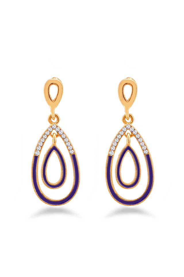 Buy VIRAASI Gold Plated Stone Studded Dangler Earrings for Women and Girls  | Shoppers Stop