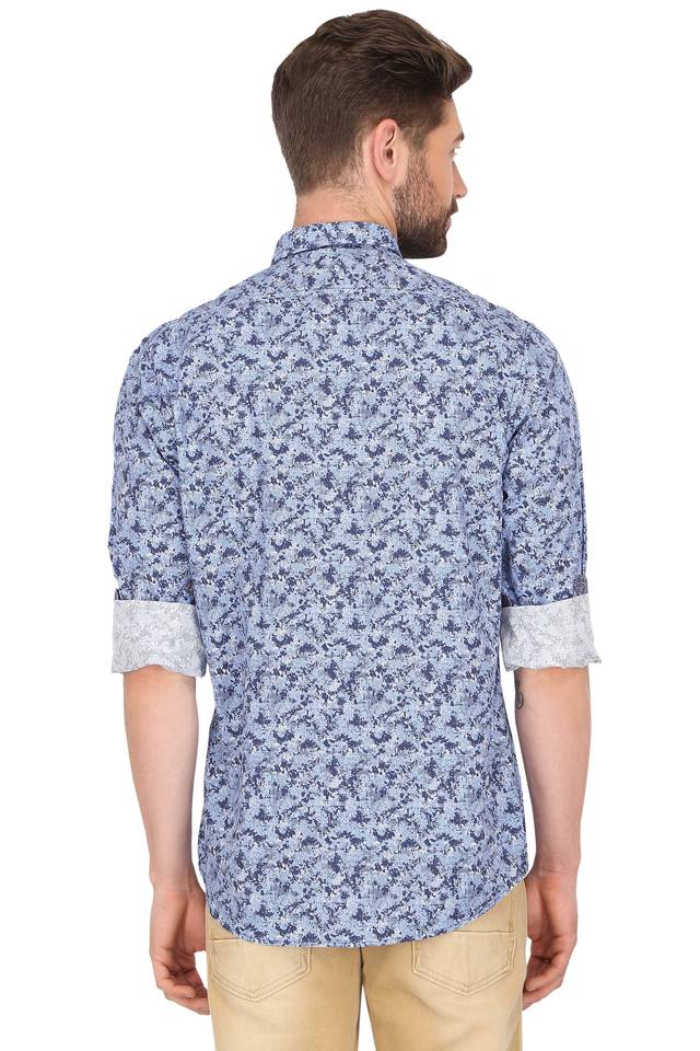 Casual Indigo Printed Shirt - Fast