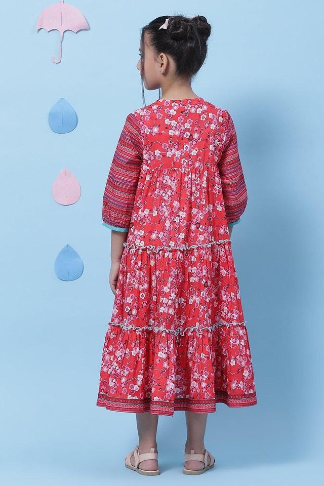 Buy Pink Cotton A-Line Printed Dress (Dress) for INR499.50 | Biba India