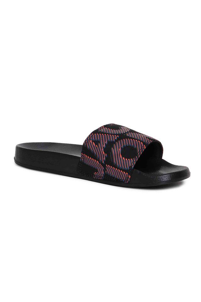 Buy JACK AND JONES Anthracite PU Low Tops Slip On Mens Slides