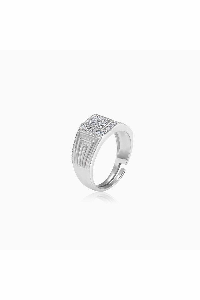 925 Sterling Silver Men's Ring Platinum Finish – Karizma Jewels