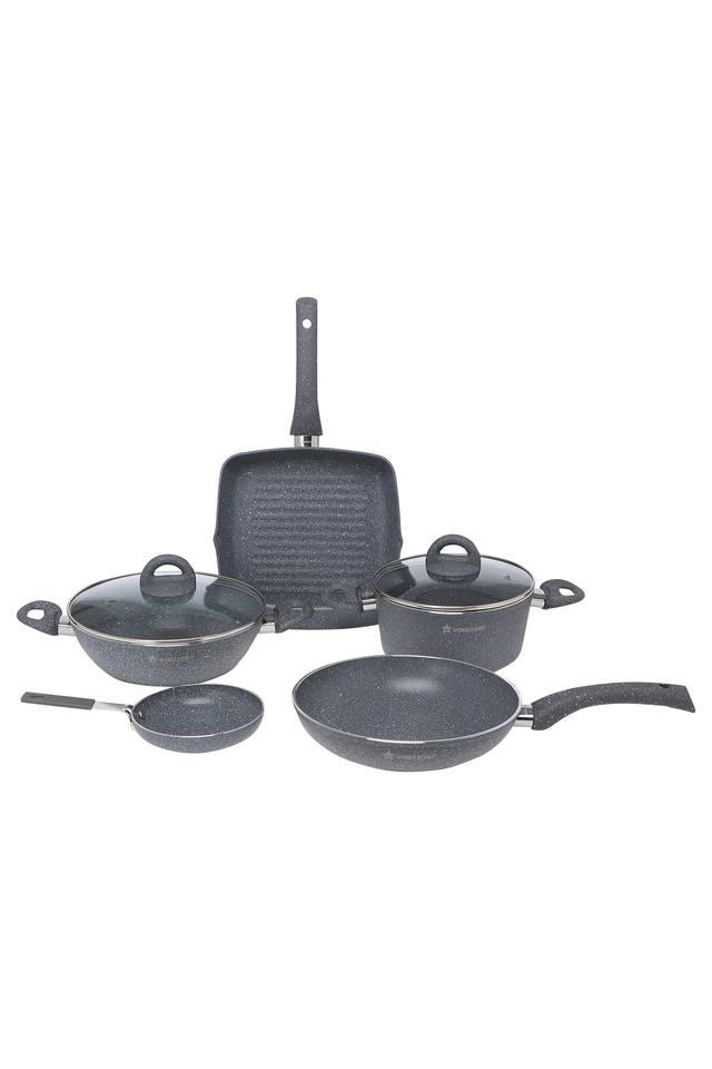 Buy WONDERCHEF Round Granite Non Stick Cookware Set of 7 Shoppers Stop