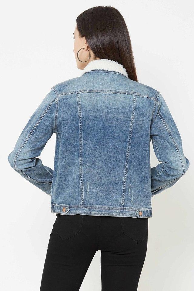 Buy Forever 21 Blue Full Sleeves Denim Jacket for Women's Online @ Tata CLiQ