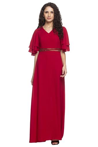 womens maroon dress