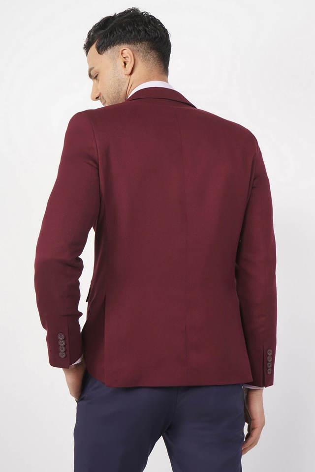 Buy online Red Solid Formal Blazer from top wear for Men by Ad By Arvind  for ₹5299 at 52% off | 2024 Limeroad.com