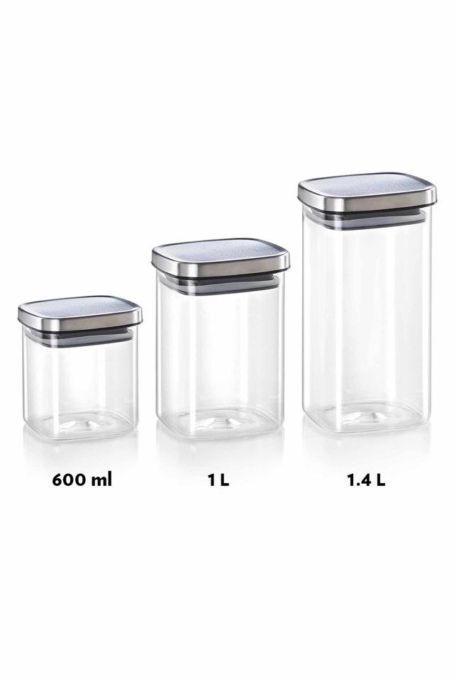 Buy BOROSIL Classic Square Glass Jar AirTight Storage Container 600 ml