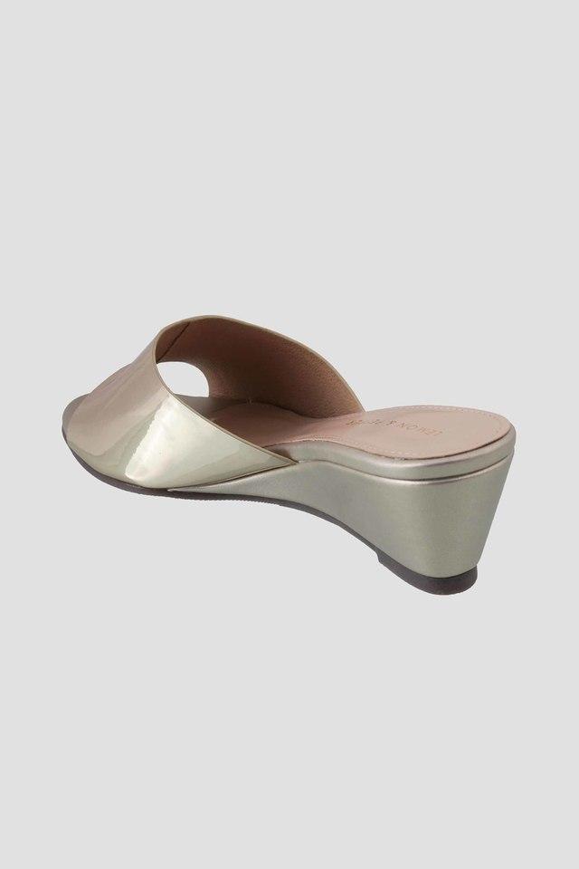 Open toe wedge mules hot sale