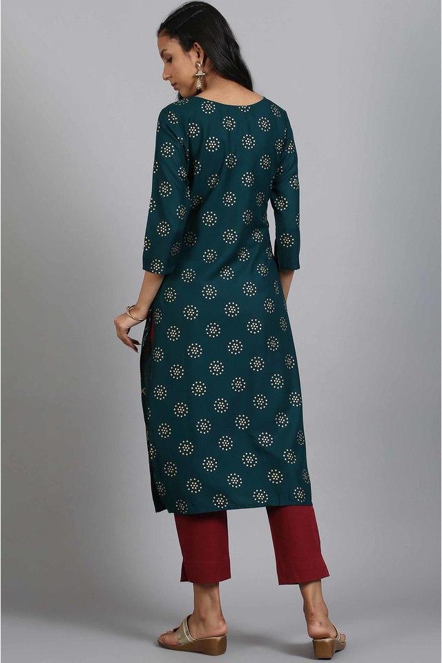 JANASYA -  Green Kurtas - Main